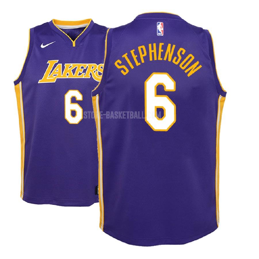 2018-19 los angeles lakers lance stephenson 6 purple statement youth replica jersey