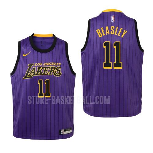 2018-19 los angeles lakers michael beasley 11 purple city edition youth replica jersey
