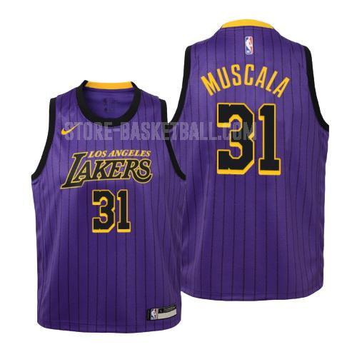 2018-19 los angeles lakers mike muscala 31 purple city edition youth replica jersey