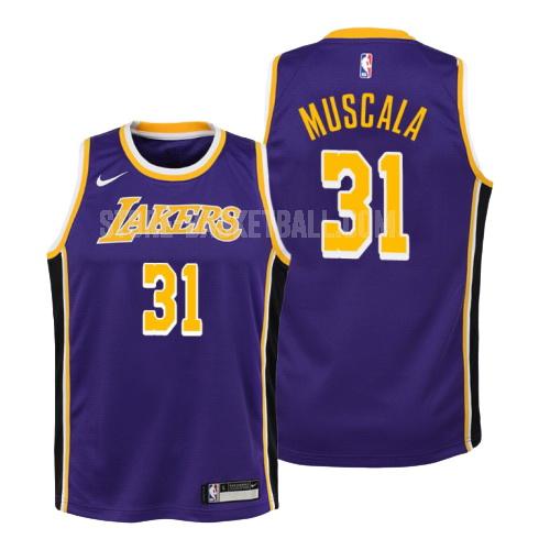 2018-19 los angeles lakers mike muscala 31 purple statement youth replica jersey