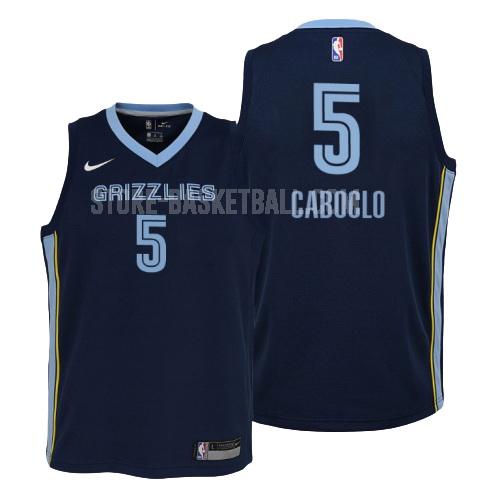2018-19 memphis grizzlies bruno caboclo 5 blue icon youth replica jersey
