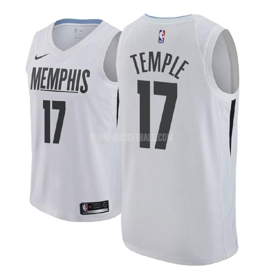 2018-19 memphis grizzlies garrett temple 17 white city edition men's replica jersey