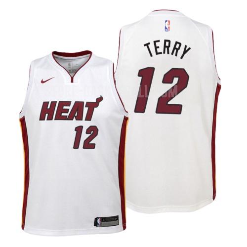 2018-19 miami heat emanuel terry 12 white association youth replica jersey