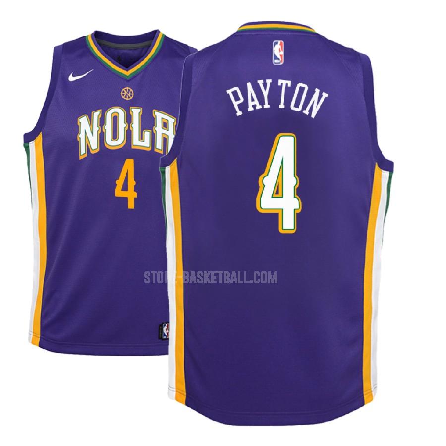 2018-19 new orleans pelicans elfrid payton 4 purple city edition youth replica jersey