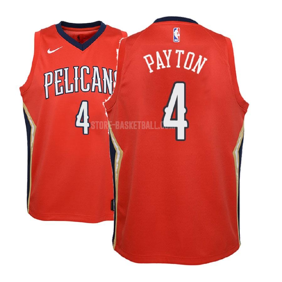 2018-19 new orleans pelicans elfrid payton 4 red statement youth replica jersey