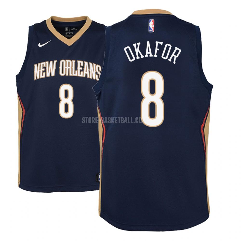2018-19 new orleans pelicans jahlil okafor 8 navy icon youth replica jersey