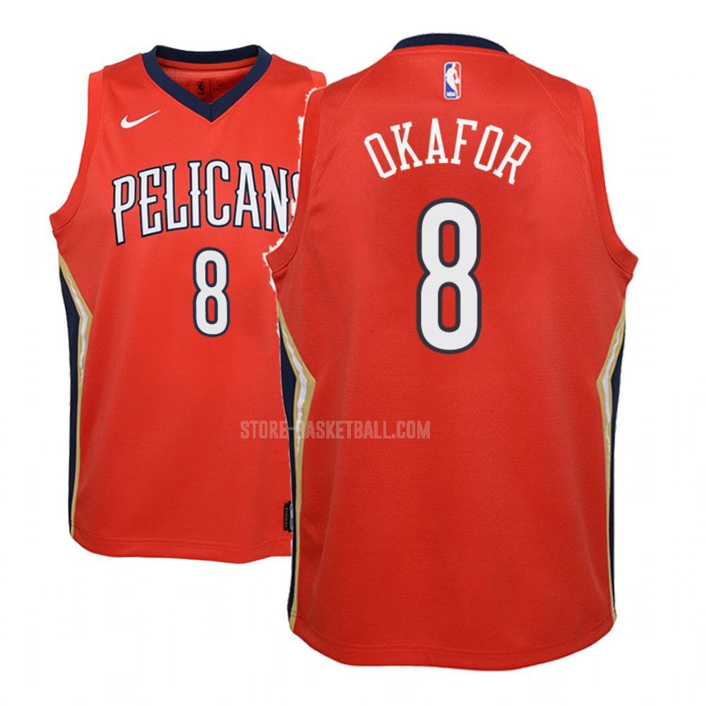 2018-19 new orleans pelicans jahlil okafor 8 red statement youth replica jersey