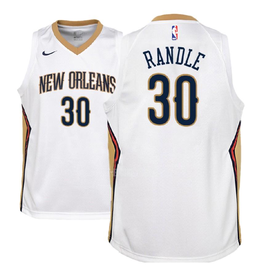 2018-19 new orleans pelicans julius randle 30 white association youth replica jersey