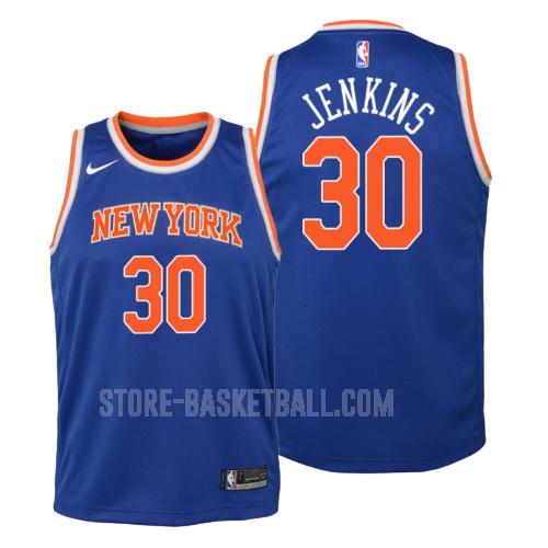 2018-19 new york knicks john jenkins 30 blue icon youth replica jersey