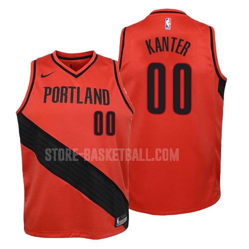 2018-19 portland trail blazers enes kanter 0 red statement youth replica jersey