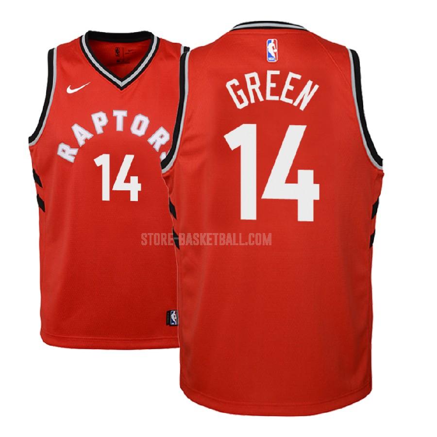 2018-19 toronto raptors danny green 14 red icon youth replica jersey