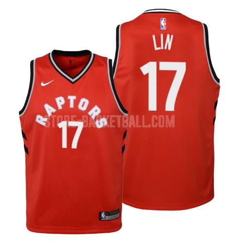 2018-19 toronto raptors jeremy lin 17 red icon youth replica jersey