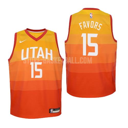 2018-19 utah jazz derrick favors 15 red city edition youth replica jersey