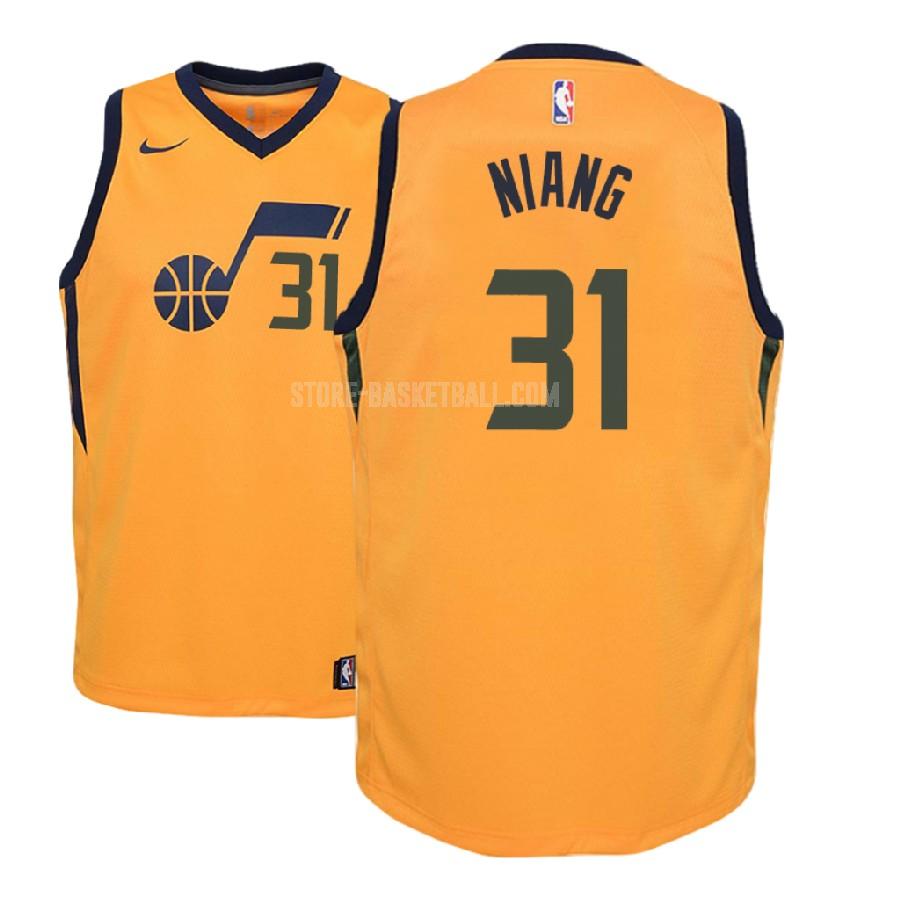 2018-19 utah jazz georges niang 31 yellow statement youth replica jersey