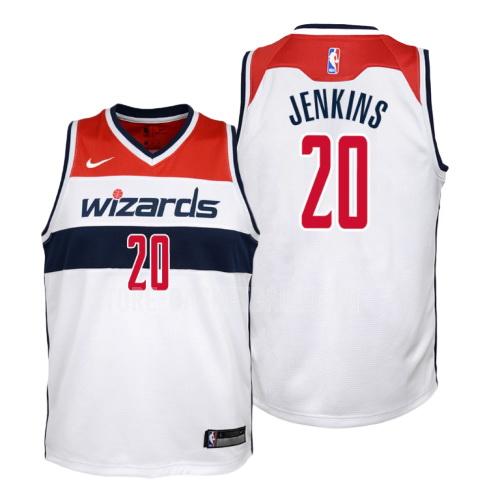 2018-19 washington wizards john jenkins 20 white association youth replica jersey