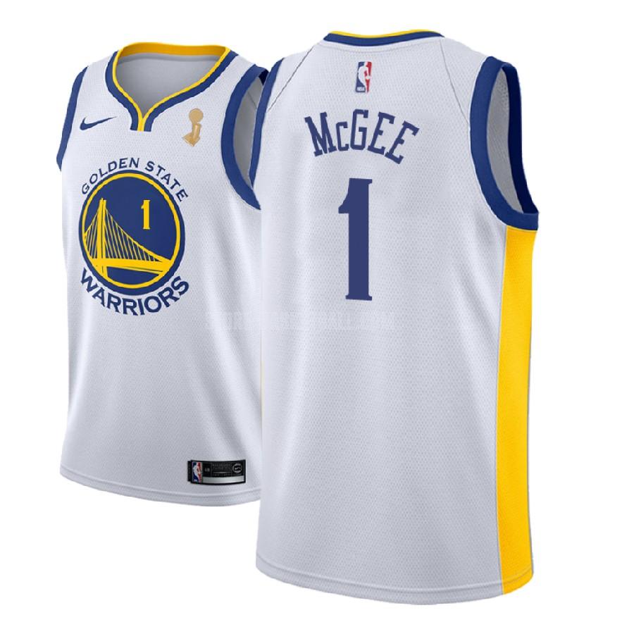 2018 golden state warriors javale mcgee 1 white champions association men's replica jersey