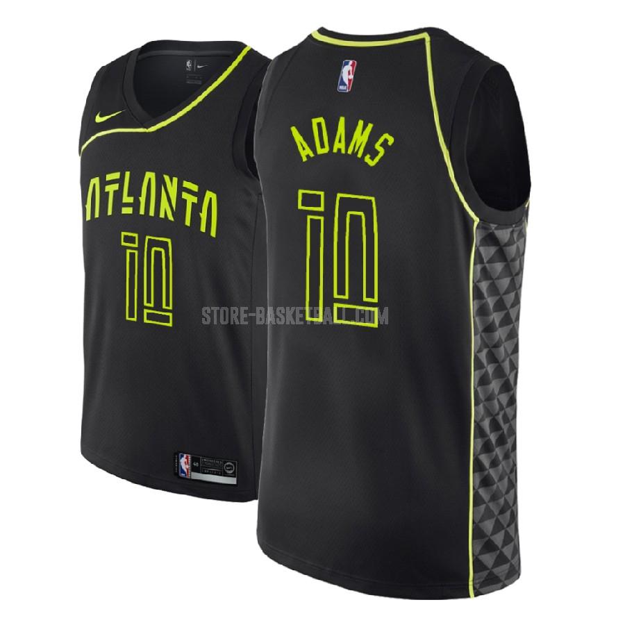 2018 nba draft atlanta hawks jaylen adams 10 black city edition men's replica jersey