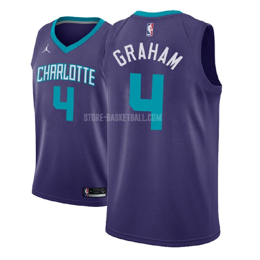 2018 nba draft charlotte hornets devonte graham 4 purple statement men's replica jersey