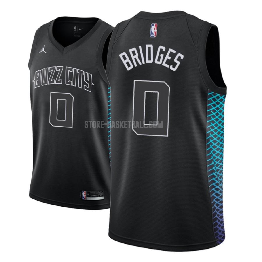 2018 nba draft charlotte hornets miles bridges 0 black city edition men's replica jersey