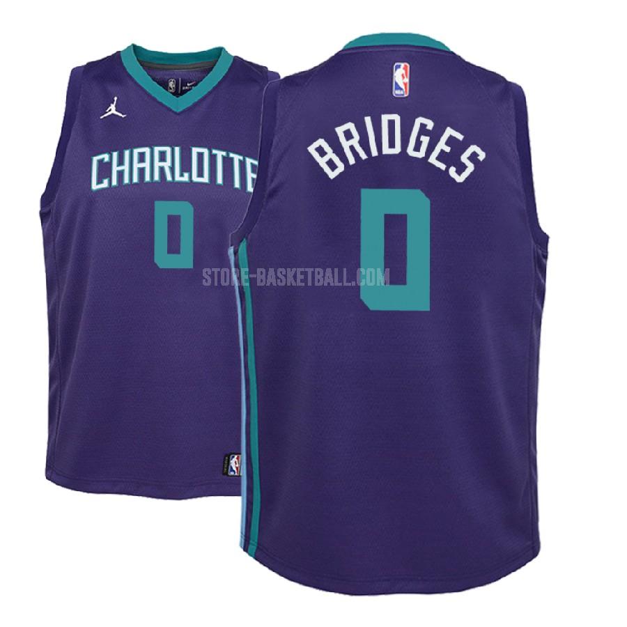 2018 nba draft charlotte hornets miles bridges 0 purple statement youth replica jersey
