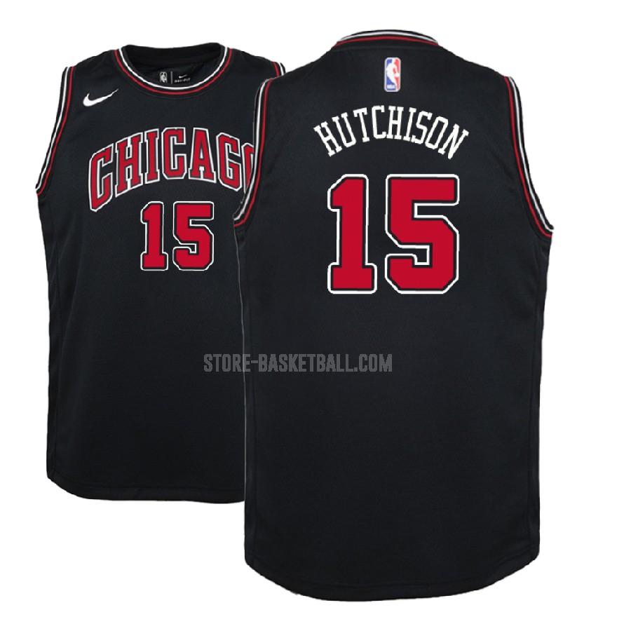 2018 nba draft chicago bulls chandler hutchison 15 black statement youth replica jersey