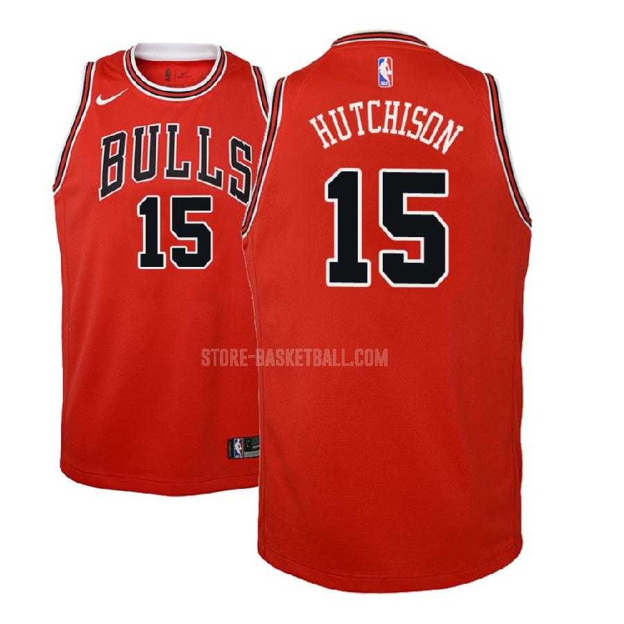2018 nba draft chicago bulls chandler hutchison 15 red icon youth replica jersey