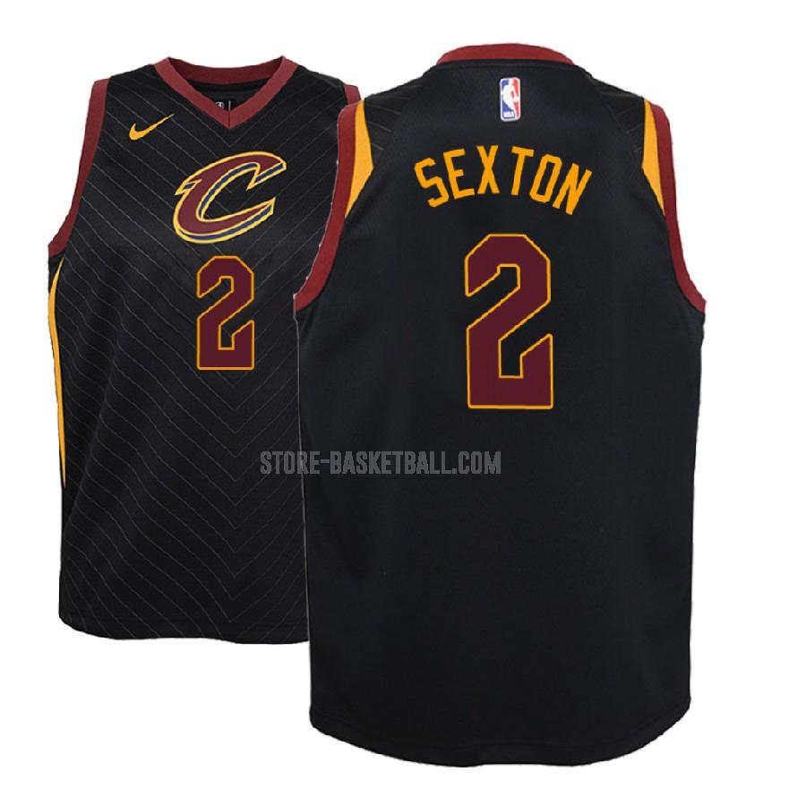 2018 nba draft cleveland cavaliers collin sexton 2 black statement youth replica jersey