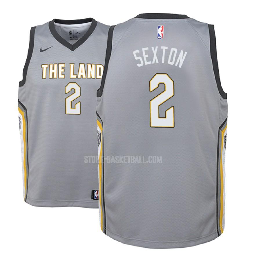 2018 nba draft cleveland cavaliers collin sexton 2 gray city edition youth replica jersey