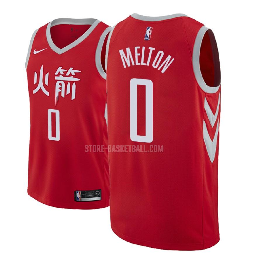 2018 nba draft houston rockets de'anthony melton 0 red city edition men's replica jersey