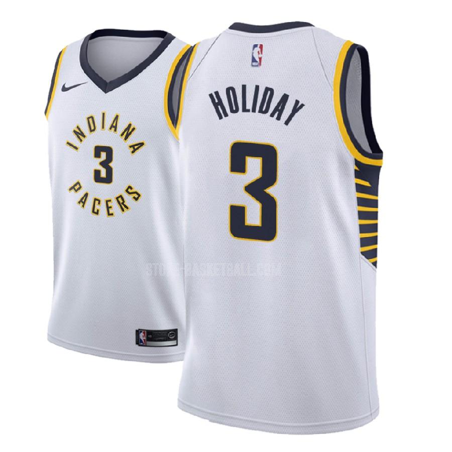 2018 nba draft indiana pacers aaron holiday 3 white association men's replica jersey