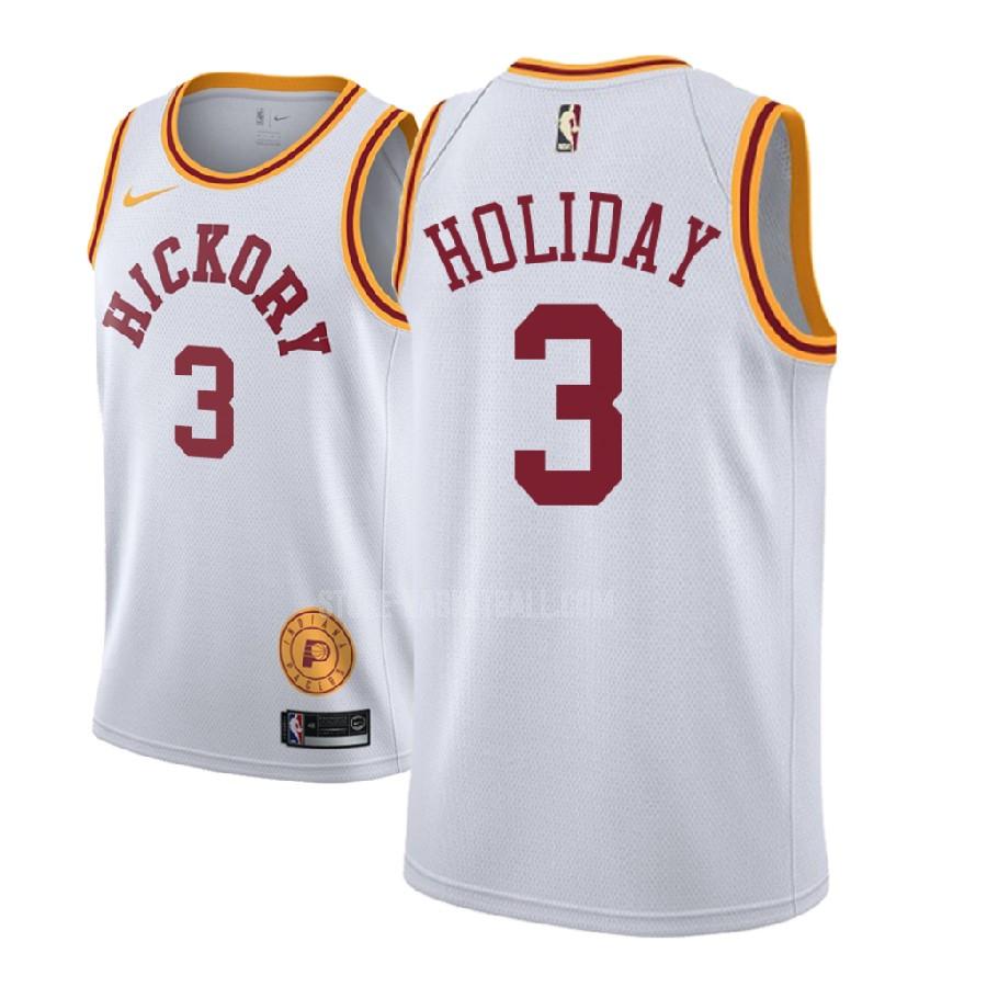 2018 nba draft indiana pacers aaron holiday 3 white classic edition men's replica jersey