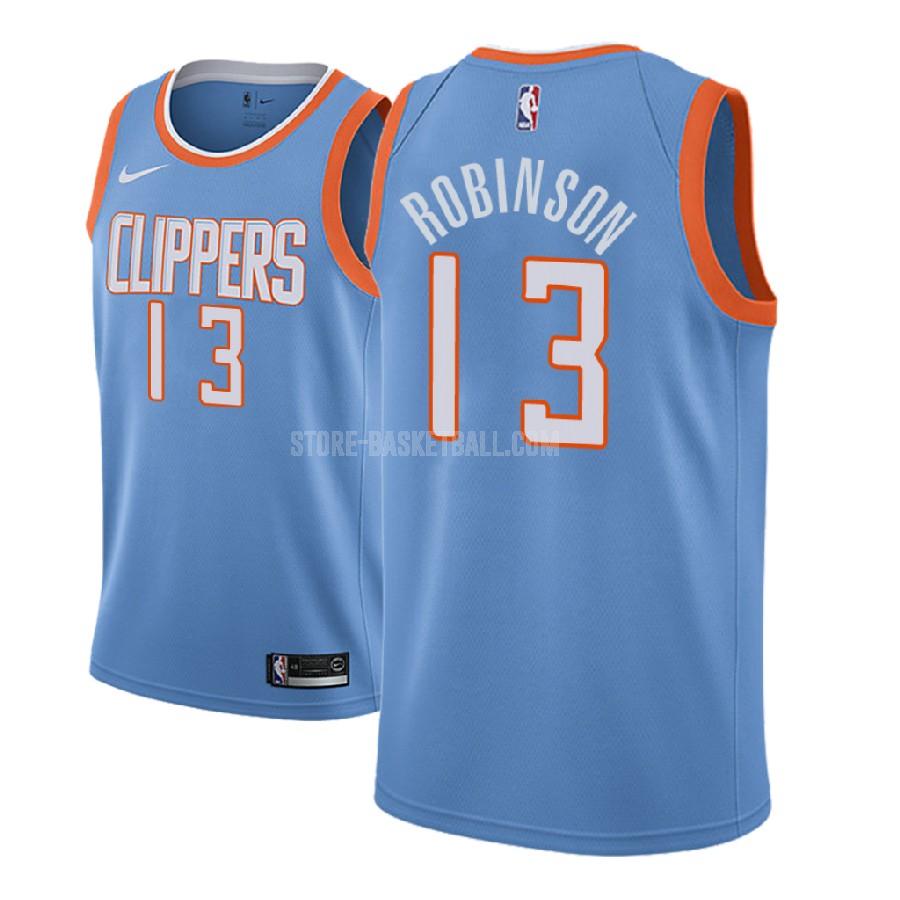 2018 nba draft los angeles clippers jerome robinson 13 blue city edition men's replica jersey