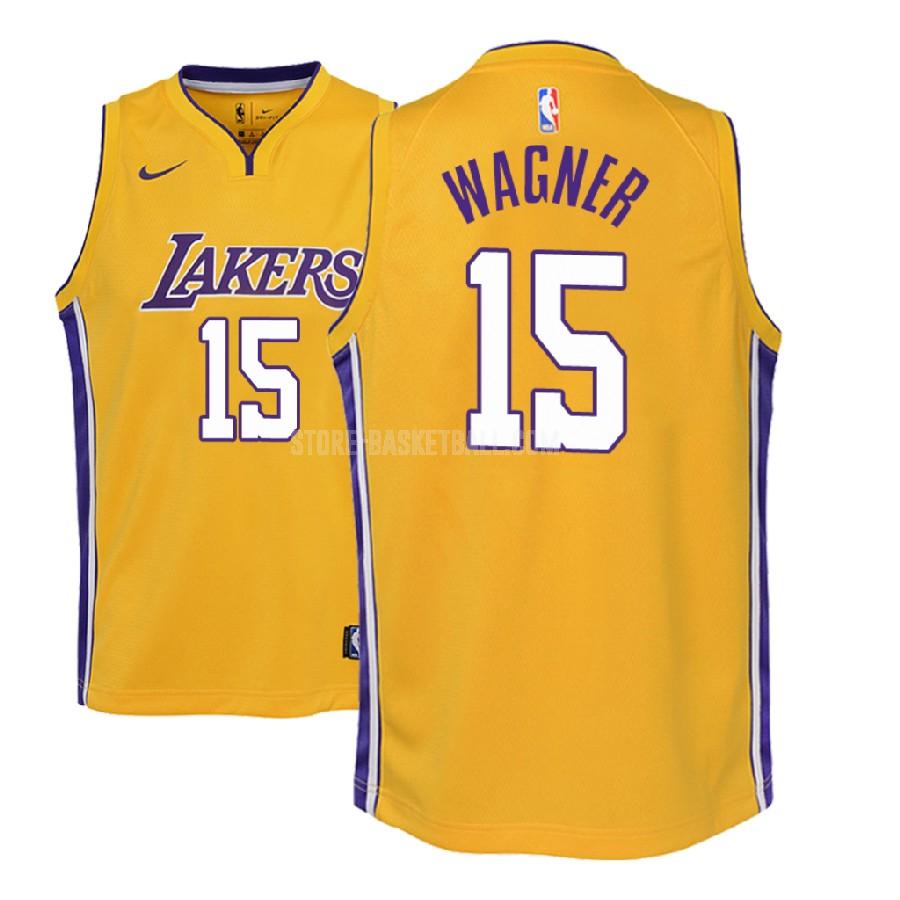 2018 nba draft los angeles lakers moritz wagner 15 yellow icon youth replica jersey