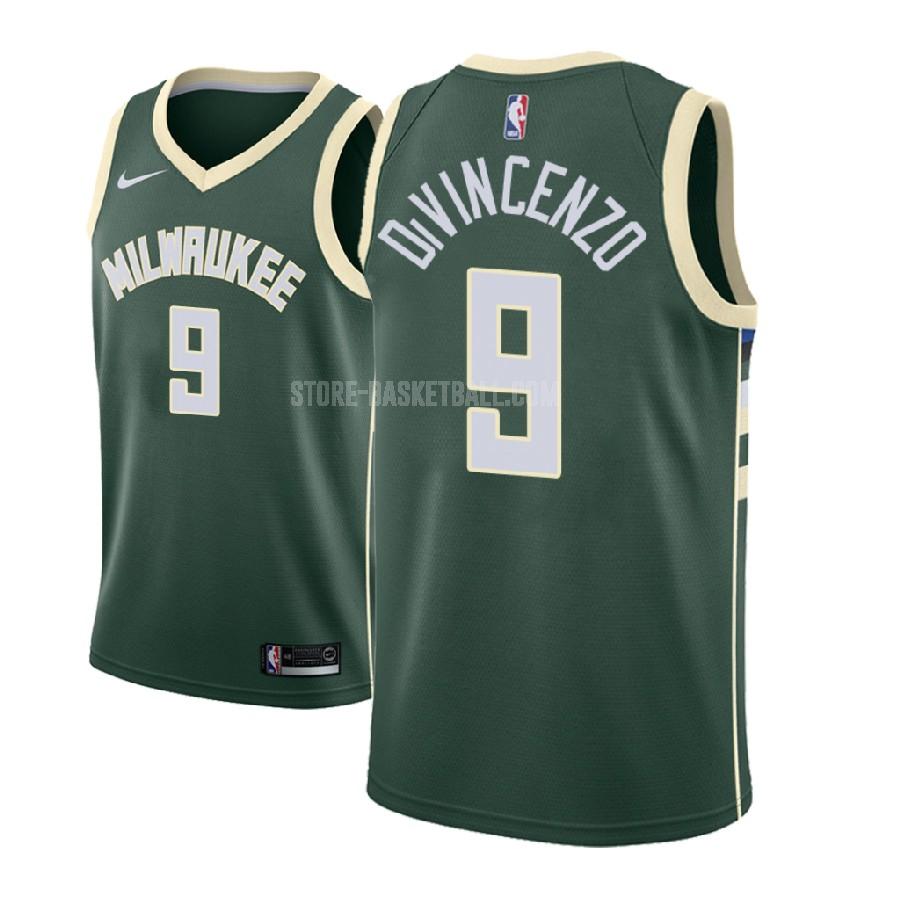 2018 nba draft milwaukee bucks donte divincenzo 9 green icon men's replica jersey