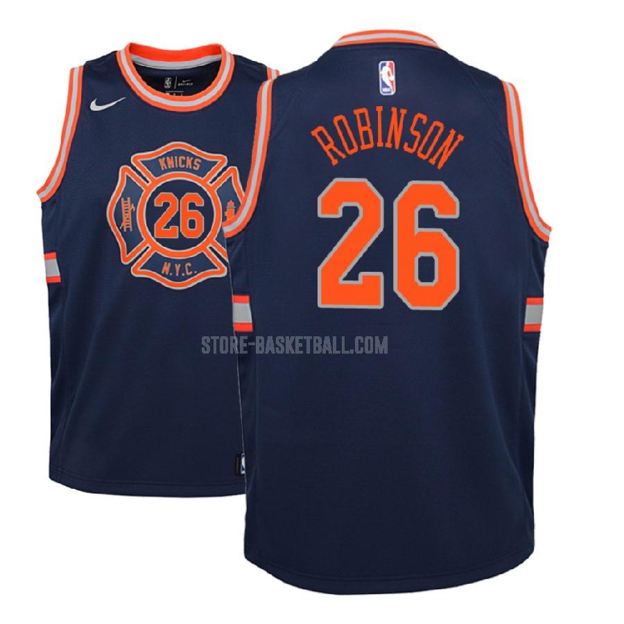 2018 nba draft new york knicks mitchell robinson 26 navy city edition youth replica jersey