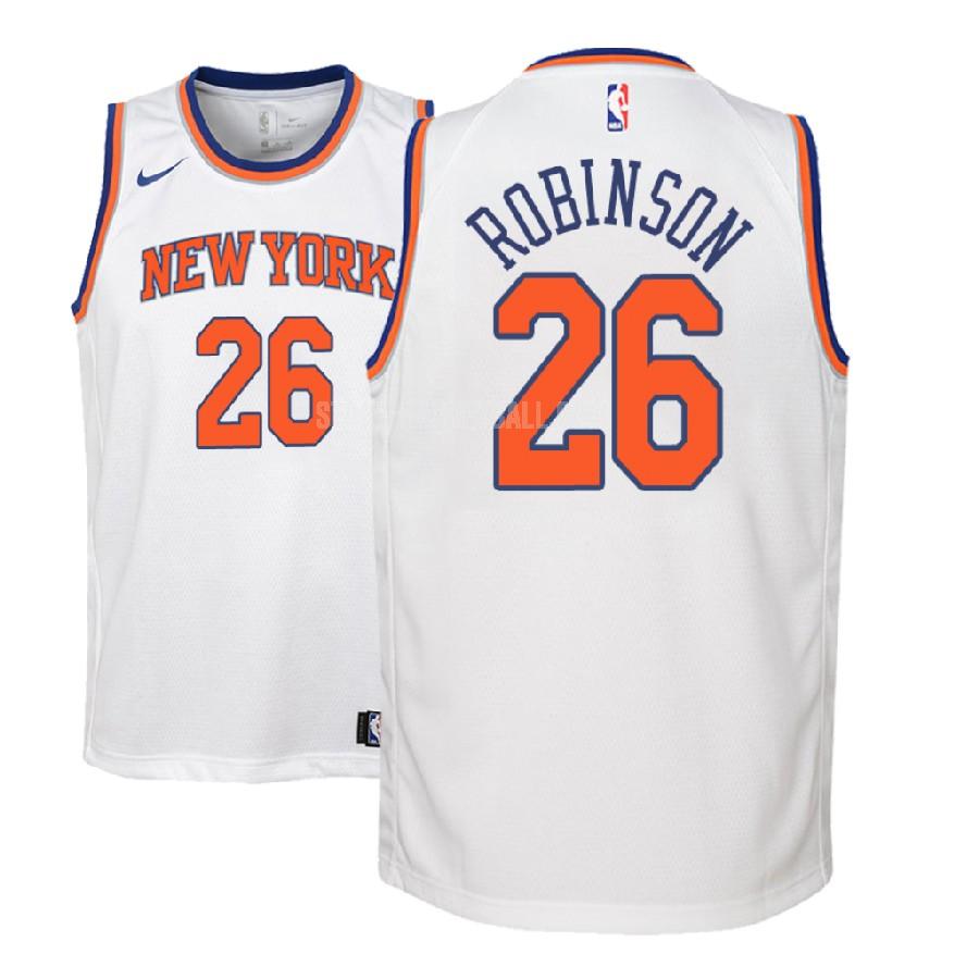2018 nba draft new york knicks mitchell robinson 26 white association youth replica jersey