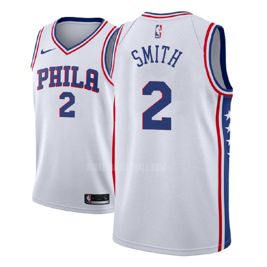 2018 nba draft philadelphia 76ers zhaire smith 2 white association men's replica jersey