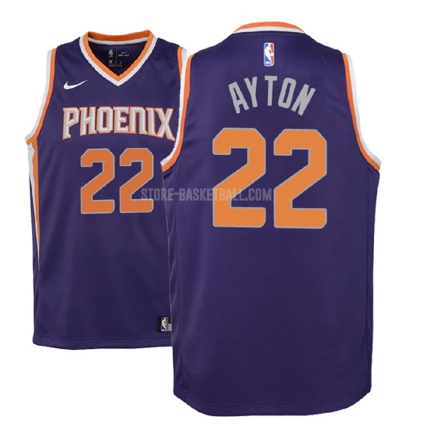 2018 nba draft phoenix suns deandre ayton 22 purple icon youth replica jersey