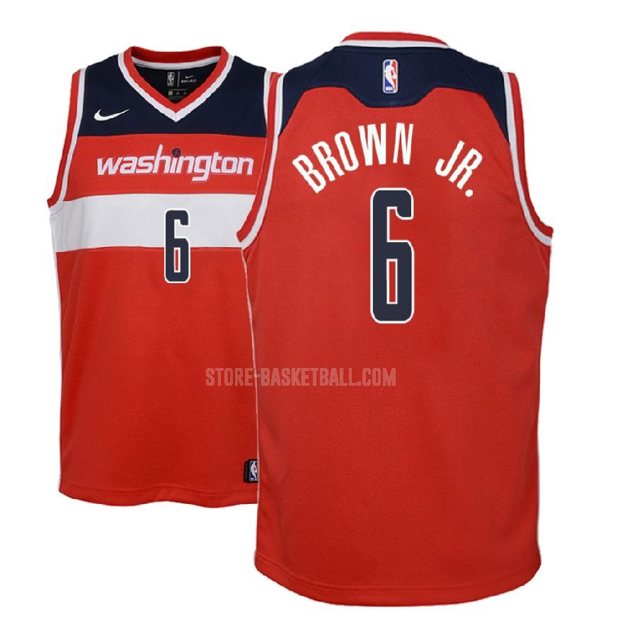 2018 nba draft washington wizards troy brown jr 6 red icon youth replica jersey