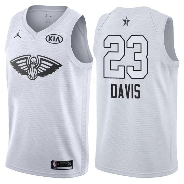 2018 new orleans pelicans anthony davis 23 black nba all-star men's replica jersey