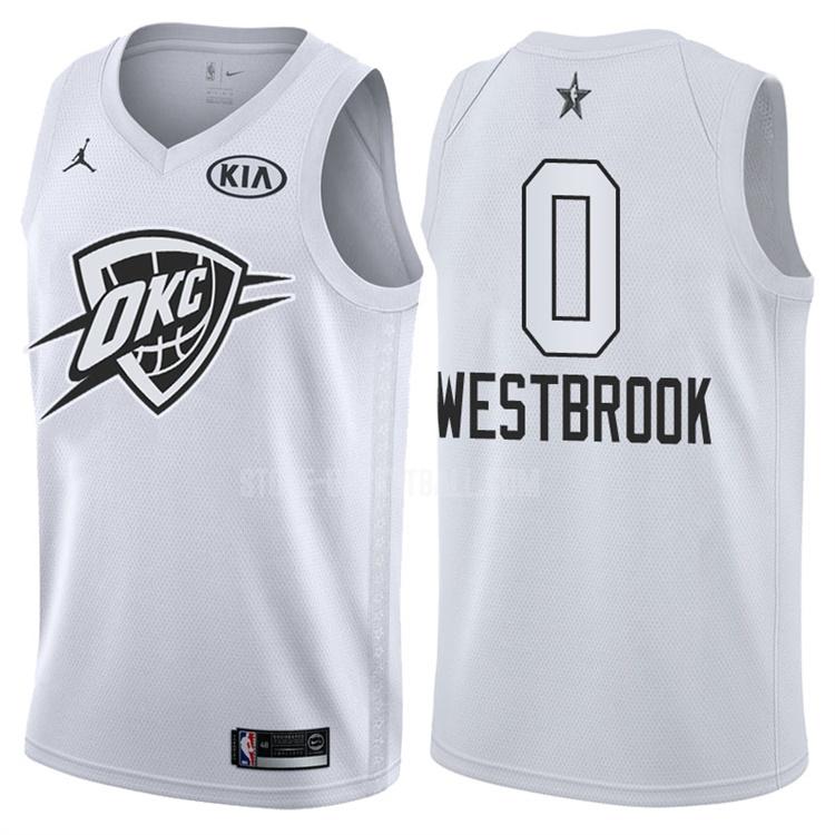 2018 oklahoma city thunder russell westbrook 0 white nba all-star men's replica jersey