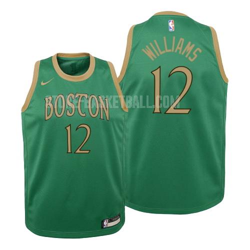 2019-20 boston celtics grant williams 12 green white number youth replica jersey