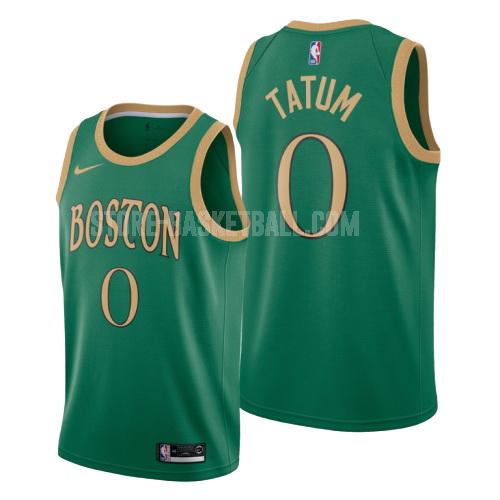 2019-20 boston celtics jayson tatum 0 green city edition men's replica jersey