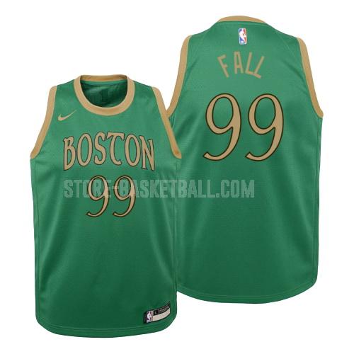 2019-20 boston celtics tacko fall 99 green white number youth replica jersey