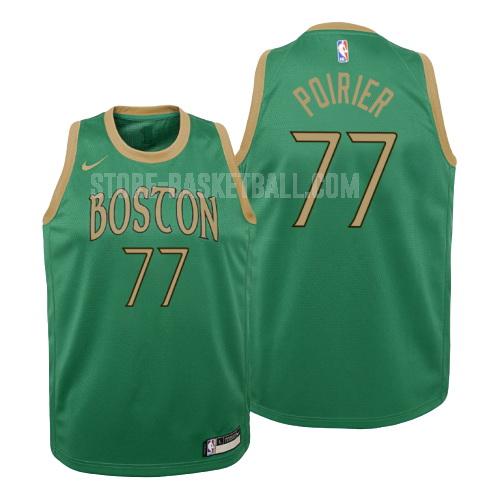 2019-20 boston celtics vincent poirier 77 green white number youth replica jersey