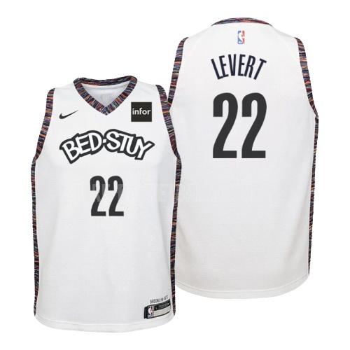 2019-20 brooklyn nets caris levert 22 white city edition youth replica jersey