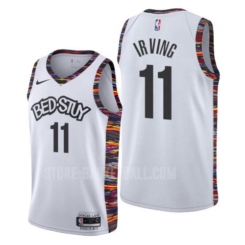 2019-20 brooklyn nets kyrie irving 11 white city edition men's replica jersey