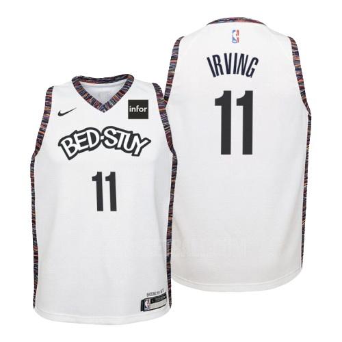 2019-20 brooklyn nets kyrie irving 11 white city edition youth replica jersey