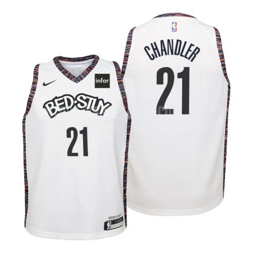 2019-20 brooklyn nets wilson chandler 21 white city edition youth replica jersey