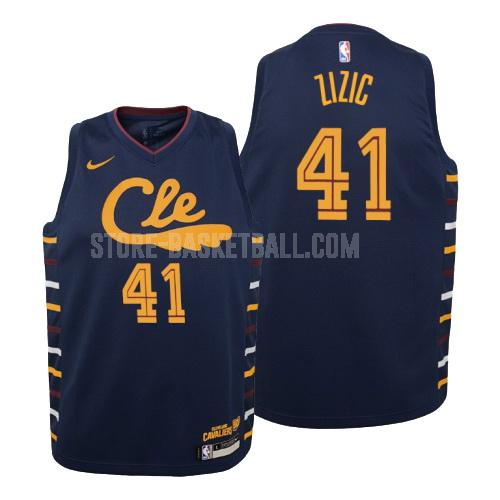 2019-20 cleveland cavaliers ante zizic 41 navy city edition youth replica jersey